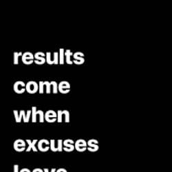 Result come when exuses leav's cover