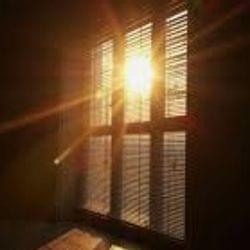 Sun hit the window 's cover